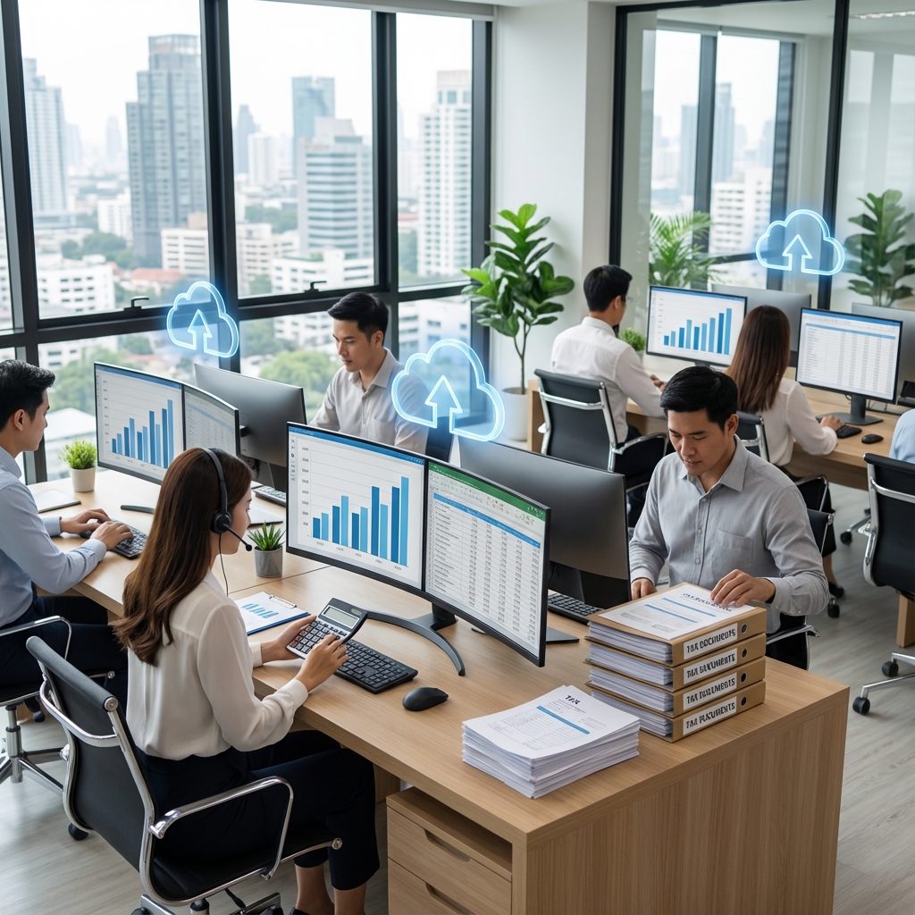 สำนักงานบัญชีตรวจเอกสารและรายงานในระบบ