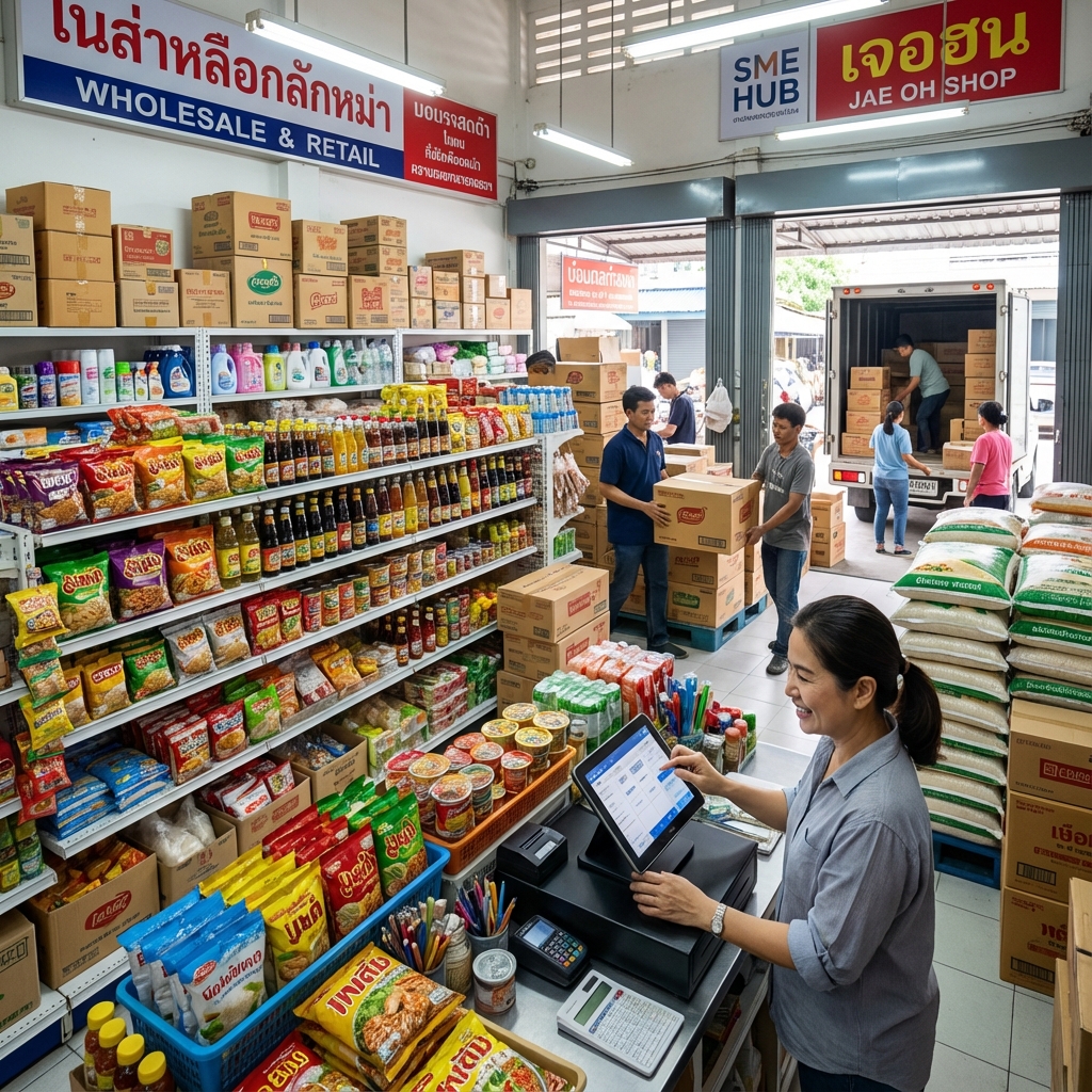 ร้านค้าปลีกใช้โปรแกรม POS และระบบสต็อก